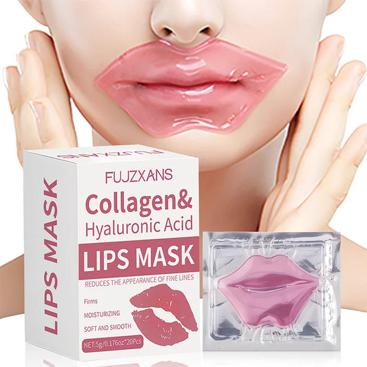 20Pcs/Box Pink Lips Masks Sheets For Skincare Reduce The Look Of Dark Spots Moisturizes Skin To Make Wrinkles Less Noticeable