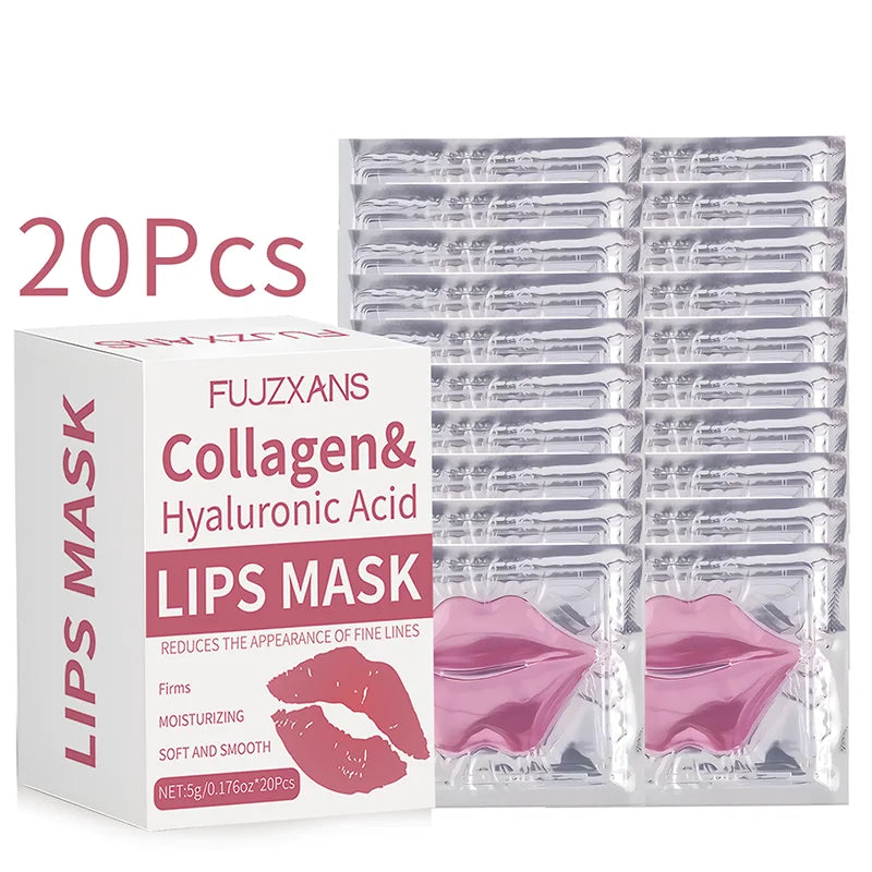 20Pcs/Box Pink Lips Masks Sheets For Skincare Reduce The Look Of Dark Spots Moisturizes Skin To Make Wrinkles Less Noticeable