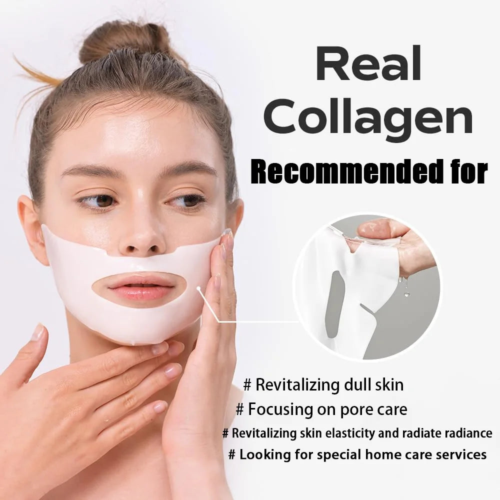10PCS Bio Collagen Face Mask Shrink Pores Deep Hydrating Overnight Mask Moisturizing Refreshing Brightening Face Skin Care