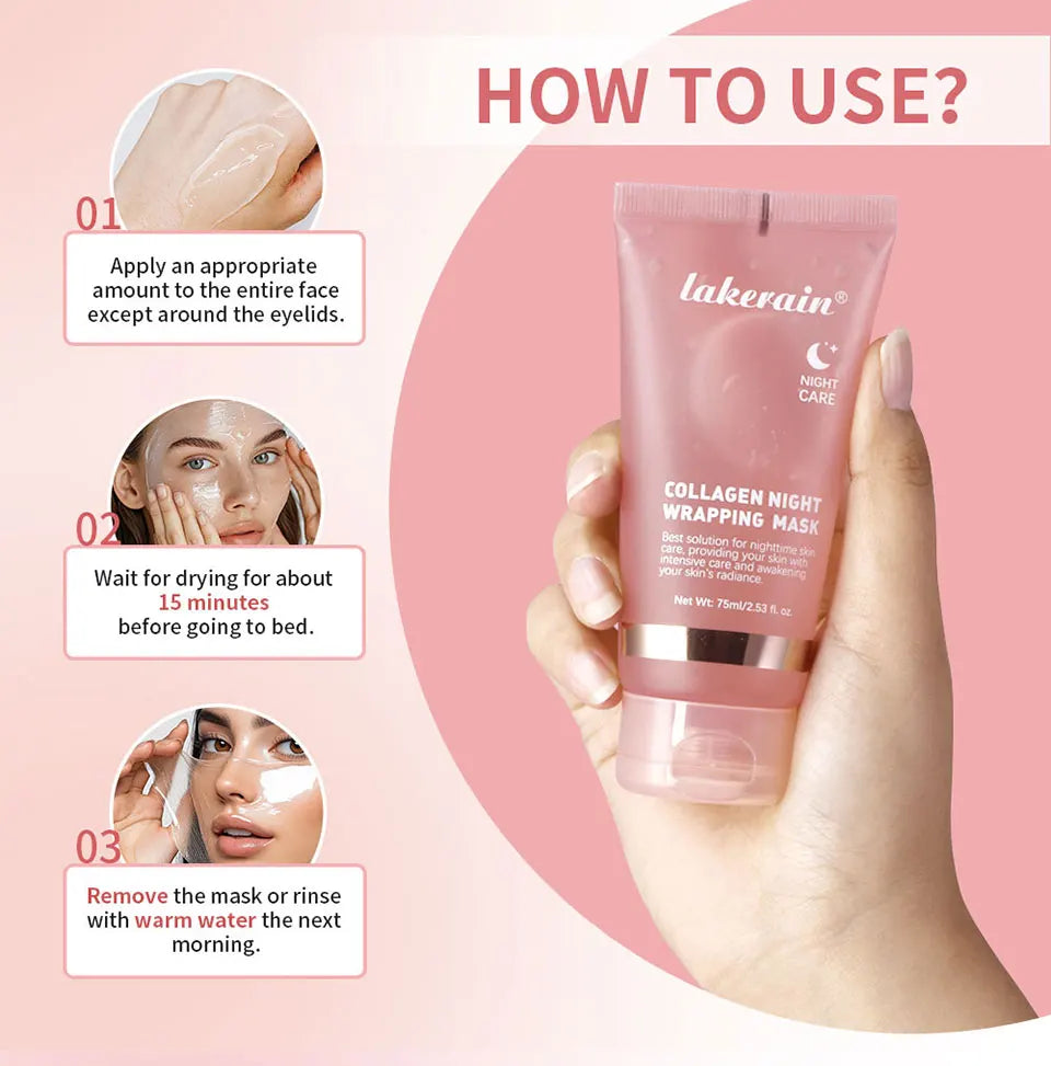 Korean Deep Collagen Mask Peel Off Mask Face Anti Wrinkle Lifting  Skin Care Masks Bio Pack Night Wrapping Woman Overnight Skin