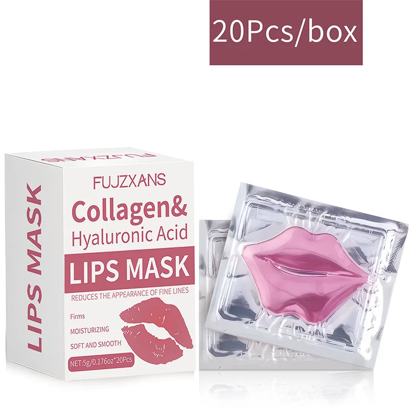 20Pcs/Box Pink Lips Masks Sheets For Skincare Reduce The Look Of Dark Spots Moisturizes Skin To Make Wrinkles Less Noticeable